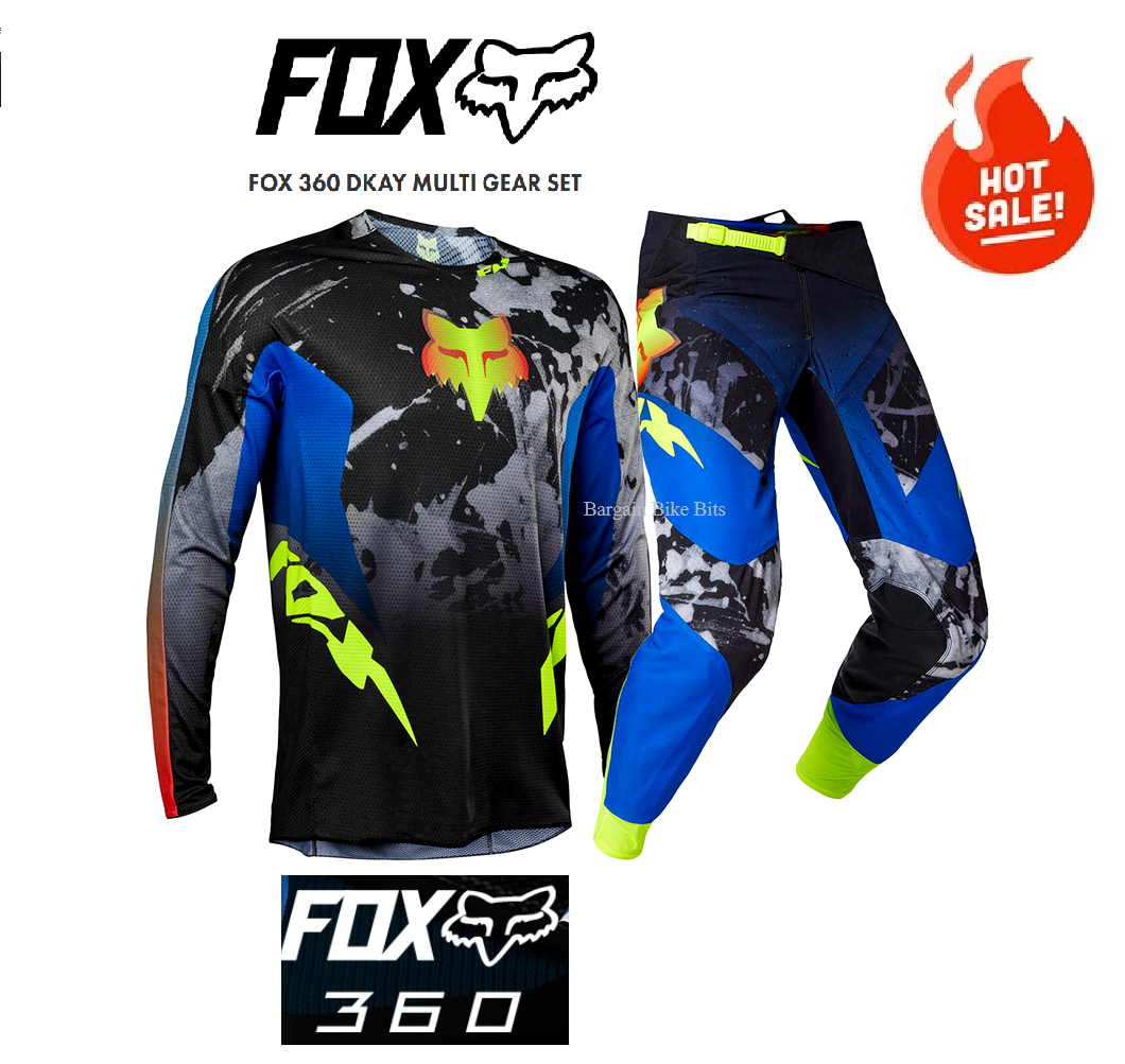 Fox 360 DKAY Motocross Pants & Jersey set #32/M Off Road MX Dirt Bike (multi)