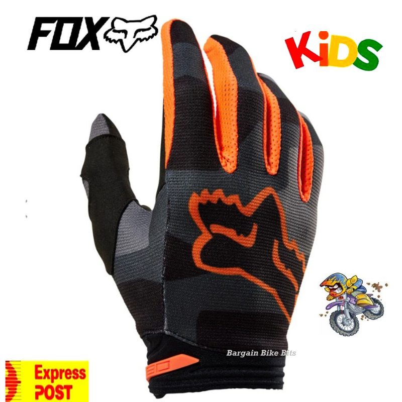 FOX BNKR Kids Dirt Bike orange/camo black YS Youth Small Motocross BMX dirt bike MX