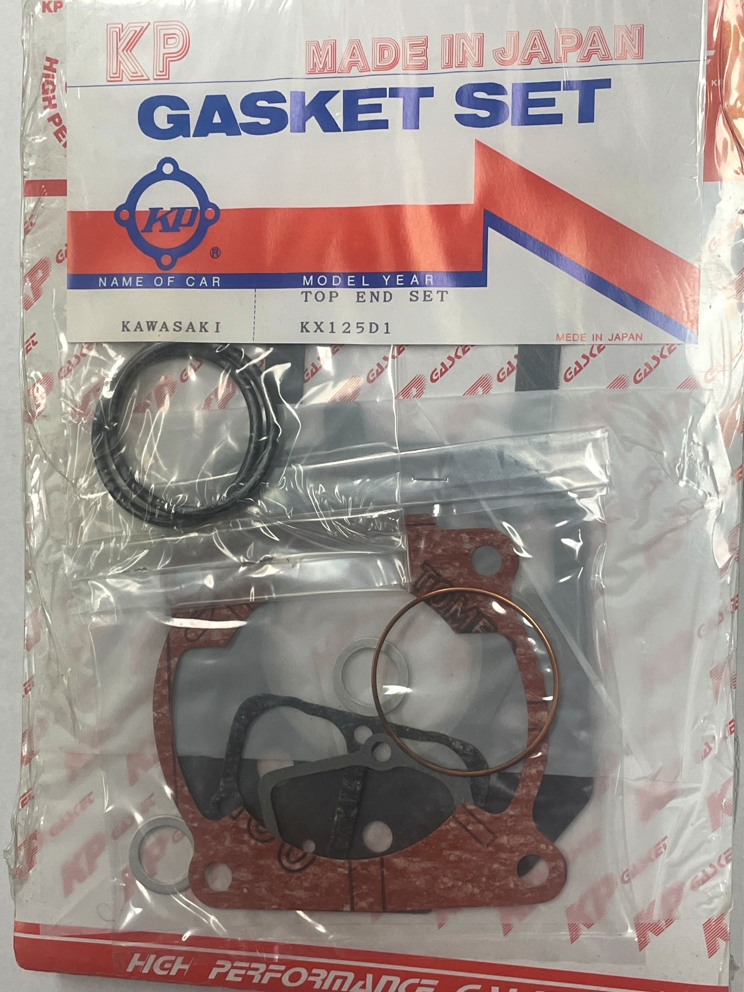 KP GASKET CO. KX125D1 1985/86 Top Engine Gasket Set Made in Japan