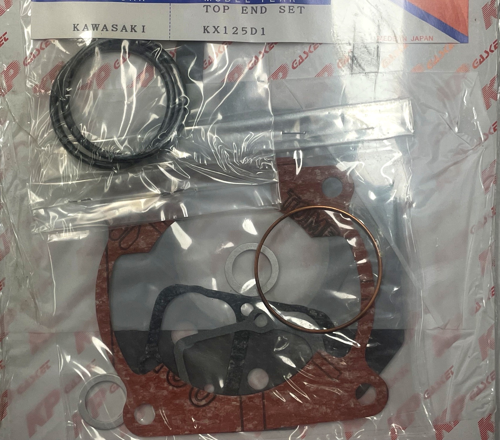 KP GASKET CO. KX125D1 1985/86 Top Engine Gasket Set Made in Japan
