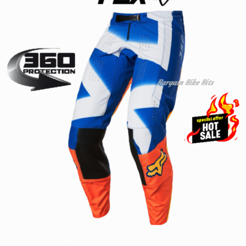 CLEARANCE! Fox 360 RKANE Motocross Pants Dirt Bike MX KTM Orange/Blue #34