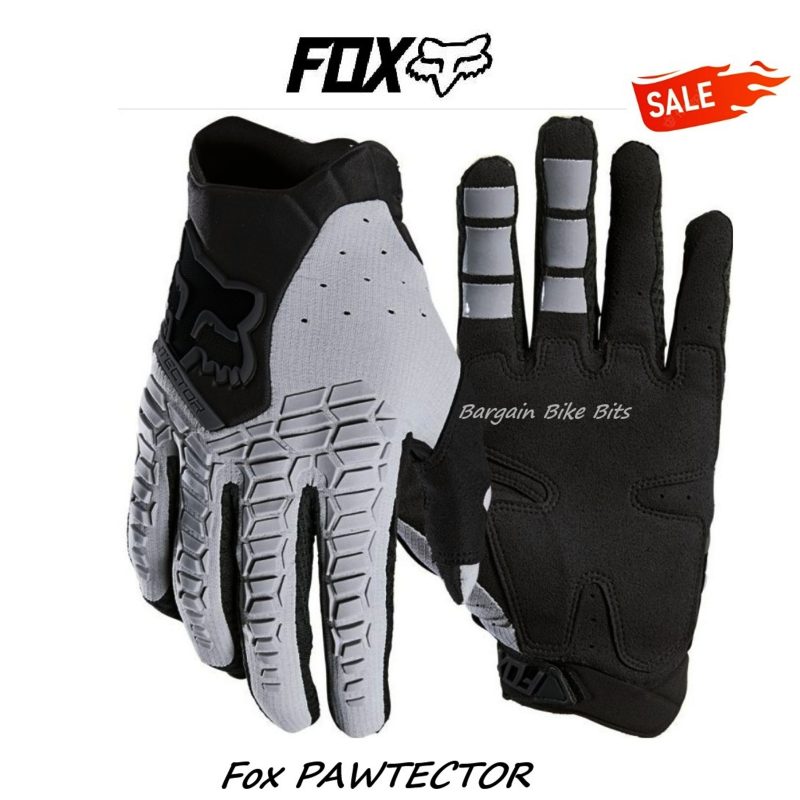 FOX PAWTECTOR Off Road Dirt Bike MX Gloves Medium Motocross ATV (Black/Grey)