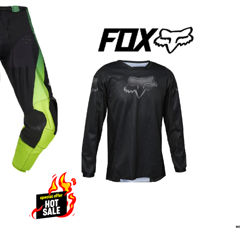 Fox MONSTER Motocross MX Dirt Bike Pants & Fox Blackout Jersey Combo