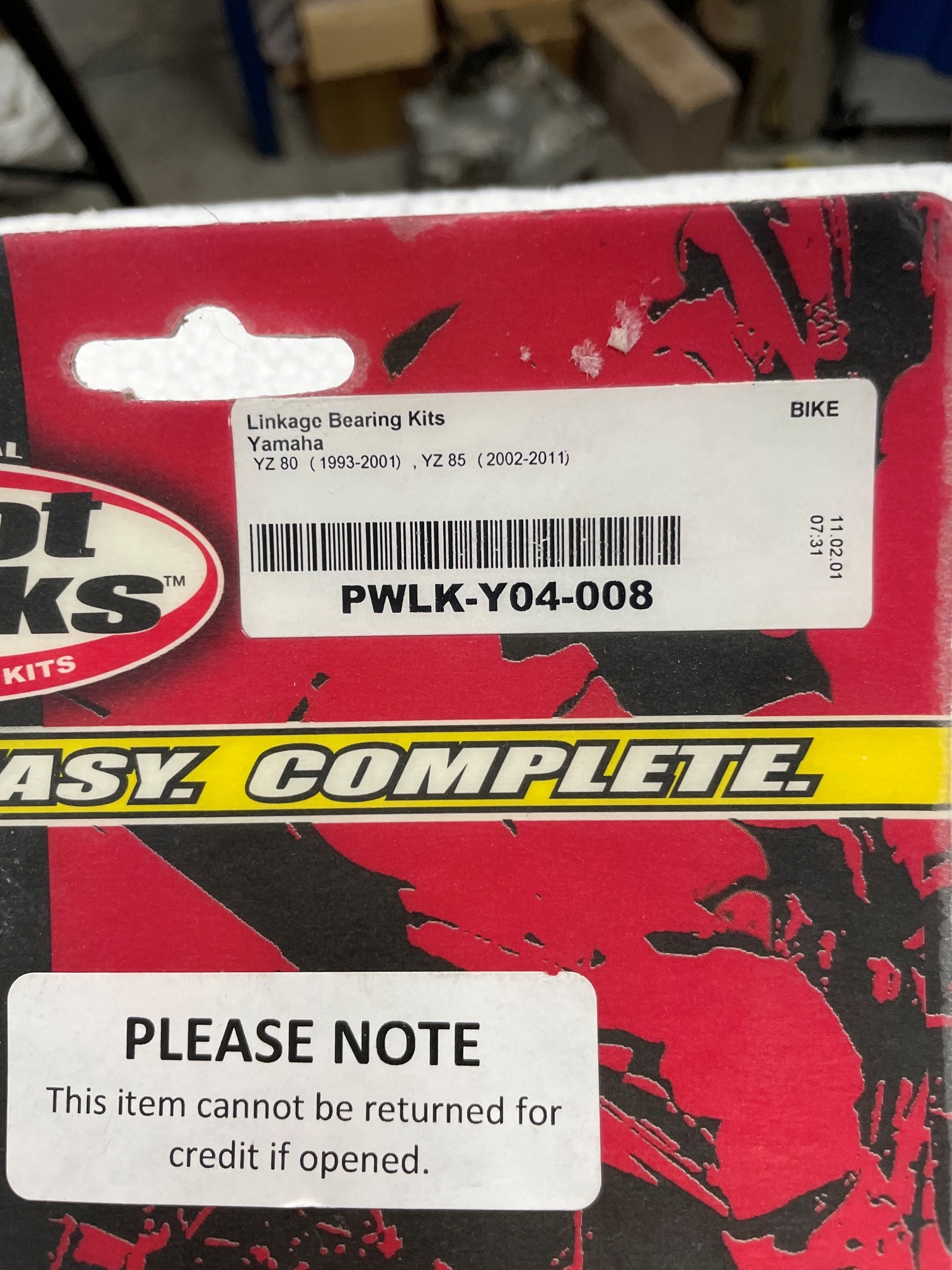 Pivot Works Linkage Rebuild Kit YAMAHA YZ80 '93/01 and YZ85 '02/11 PWLK-Y04-008
