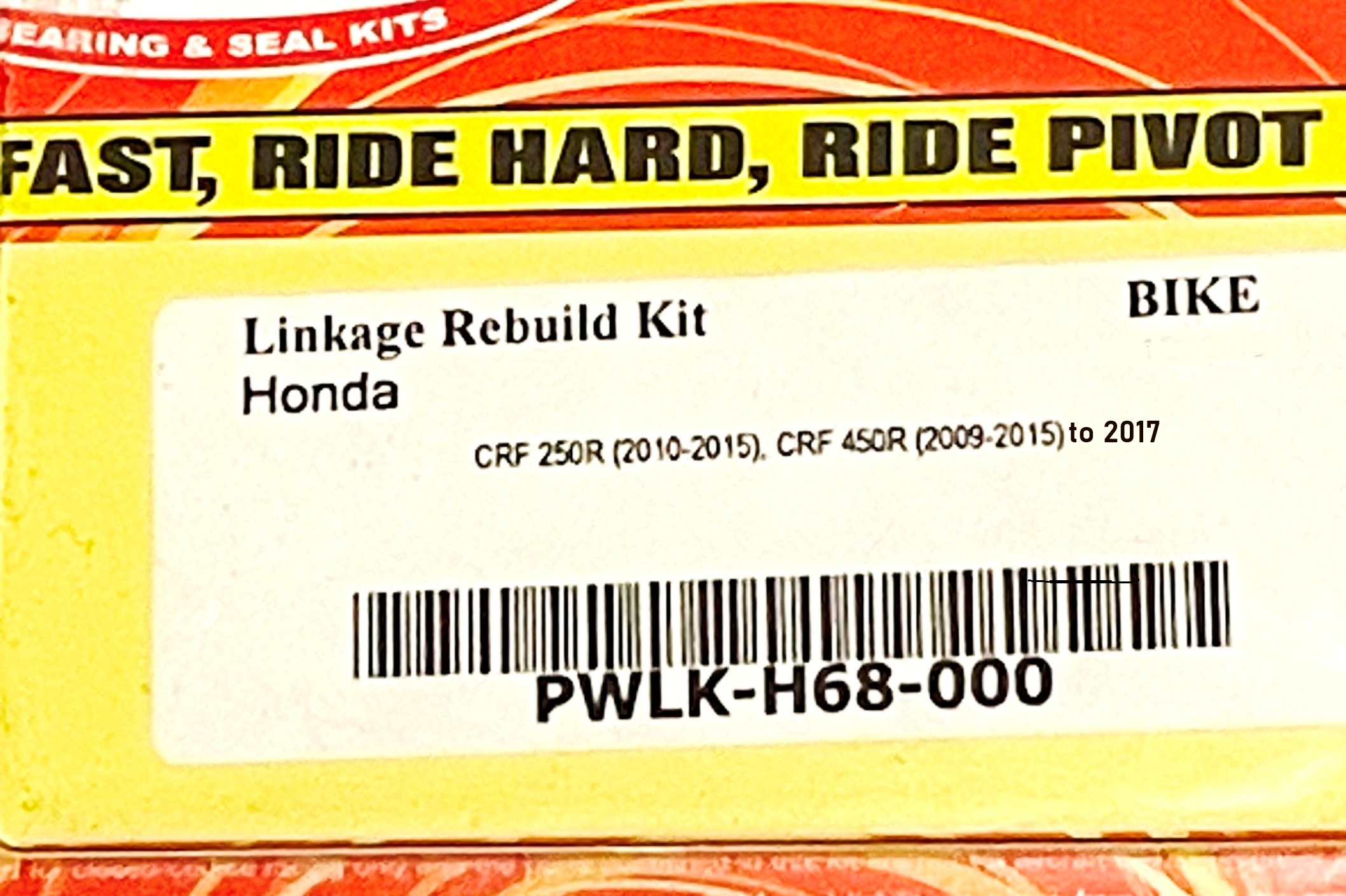 Pivot Works Linkage Rebuild Kit to suit Honda CRF250R 2010-2017 and CRF450R 2009-2017